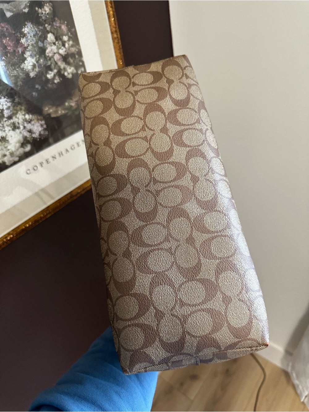 Coach Gallery Tote F79609 Signature Canvas Brown | Like New - Picture 5 of 7